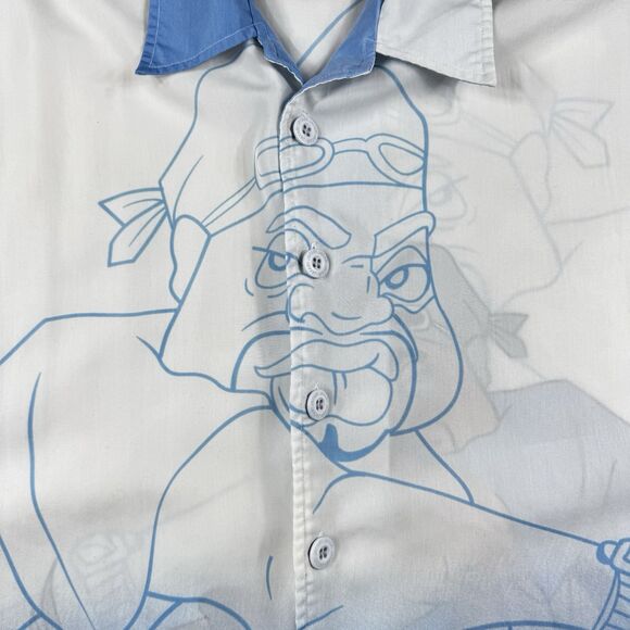 VTG Jafari Outfitters Fat Albert Cartoon Blunt Shirt Men's XL All Over Print SS - Picture 7 of 13